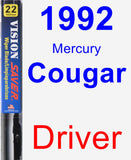 Driver Wiper Blade for 1992 Mercury Cougar - Vision Saver