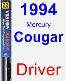 Driver Wiper Blade for 1994 Mercury Cougar - Vision Saver