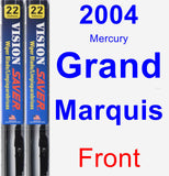 Front Wiper Blade Pack for 2004 Mercury Grand Marquis - Vision Saver