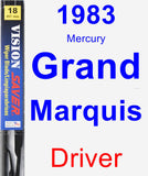 Driver Wiper Blade for 1983 Mercury Grand Marquis - Vision Saver