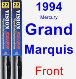 Front Wiper Blade Pack for 1994 Mercury Grand Marquis - Vision Saver