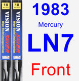 Front Wiper Blade Pack for 1983 Mercury LN7 - Vision Saver