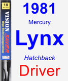 Driver Wiper Blade for 1981 Mercury Lynx - Vision Saver