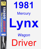 Driver Wiper Blade for 1981 Mercury Lynx - Vision Saver