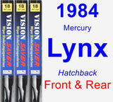 Front & Rear Wiper Blade Pack for 1984 Mercury Lynx - Vision Saver