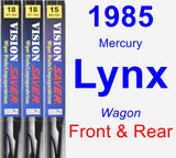 Front & Rear Wiper Blade Pack for 1985 Mercury Lynx - Vision Saver