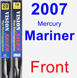 Front Wiper Blade Pack for 2007 Mercury Mariner - Vision Saver