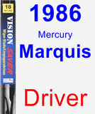 Driver Wiper Blade for 1986 Mercury Marquis - Vision Saver