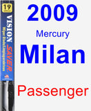 Passenger Wiper Blade for 2009 Mercury Milan - Vision Saver