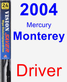 Driver Wiper Blade for 2004 Mercury Monterey - Vision Saver