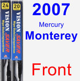 Front Wiper Blade Pack for 2007 Mercury Monterey - Vision Saver