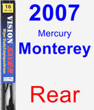 Rear Wiper Blade for 2007 Mercury Monterey - Vision Saver