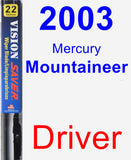 Driver Wiper Blade for 2003 Mercury Mountaineer - Vision Saver