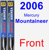 Front Wiper Blade Pack for 2006 Mercury Mountaineer - Vision Saver