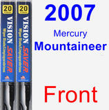 Front Wiper Blade Pack for 2007 Mercury Mountaineer - Vision Saver