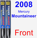 Front Wiper Blade Pack for 2008 Mercury Mountaineer - Vision Saver