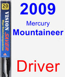 Driver Wiper Blade for 2009 Mercury Mountaineer - Vision Saver