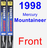 Front Wiper Blade Pack for 1998 Mercury Mountaineer - Vision Saver