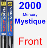 Front Wiper Blade Pack for 2000 Mercury Mystique - Vision Saver