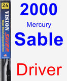 Driver Wiper Blade for 2000 Mercury Sable - Vision Saver