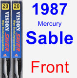 Front Wiper Blade Pack for 1987 Mercury Sable - Vision Saver