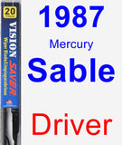 Driver Wiper Blade for 1987 Mercury Sable - Vision Saver