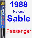 Passenger Wiper Blade for 1988 Mercury Sable - Vision Saver