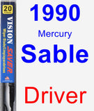 Driver Wiper Blade for 1990 Mercury Sable - Vision Saver