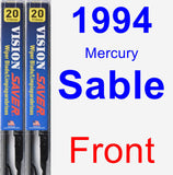 Front Wiper Blade Pack for 1994 Mercury Sable - Vision Saver