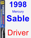 Driver Wiper Blade for 1998 Mercury Sable - Vision Saver