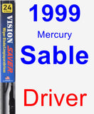 Driver Wiper Blade for 1999 Mercury Sable - Vision Saver