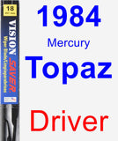 Driver Wiper Blade for 1984 Mercury Topaz - Vision Saver