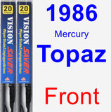 Front Wiper Blade Pack for 1986 Mercury Topaz - Vision Saver