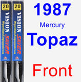 Front Wiper Blade Pack for 1987 Mercury Topaz - Vision Saver