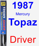 Driver Wiper Blade for 1987 Mercury Topaz - Vision Saver