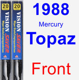 Front Wiper Blade Pack for 1988 Mercury Topaz - Vision Saver