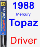 Driver Wiper Blade for 1988 Mercury Topaz - Vision Saver