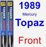 Front Wiper Blade Pack for 1989 Mercury Topaz - Vision Saver