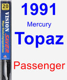 Passenger Wiper Blade for 1991 Mercury Topaz - Vision Saver