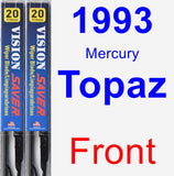 Front Wiper Blade Pack for 1993 Mercury Topaz - Vision Saver
