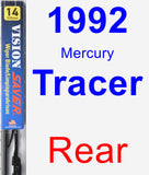 Rear Wiper Blade for 1992 Mercury Tracer - Vision Saver