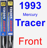 Front Wiper Blade Pack for 1993 Mercury Tracer - Vision Saver