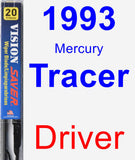 Driver Wiper Blade for 1993 Mercury Tracer - Vision Saver