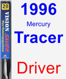 Driver Wiper Blade for 1996 Mercury Tracer - Vision Saver