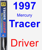 Driver Wiper Blade for 1997 Mercury Tracer - Vision Saver