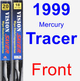 Front Wiper Blade Pack for 1999 Mercury Tracer - Vision Saver