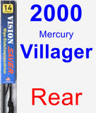 Rear Wiper Blade for 2000 Mercury Villager - Vision Saver