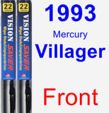 Front Wiper Blade Pack for 1993 Mercury Villager - Vision Saver