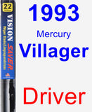 Driver Wiper Blade for 1993 Mercury Villager - Vision Saver