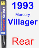 Rear Wiper Blade for 1993 Mercury Villager - Vision Saver